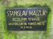 Pamětní deska na pomníku Stanislava Majzlíka